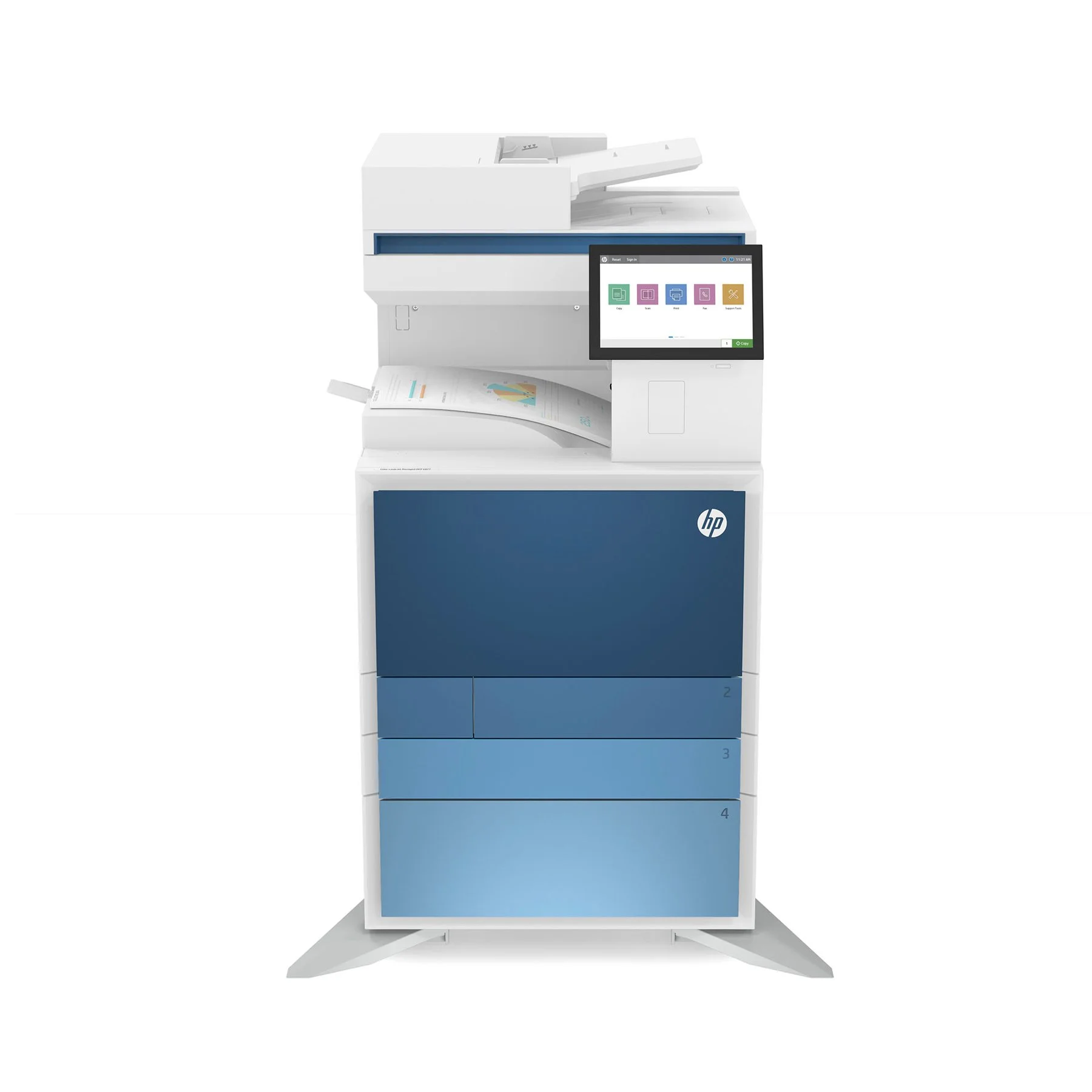 Laser Printer HP Color LaserJet Managed MFP E877DN, 3 in 1, A3, color