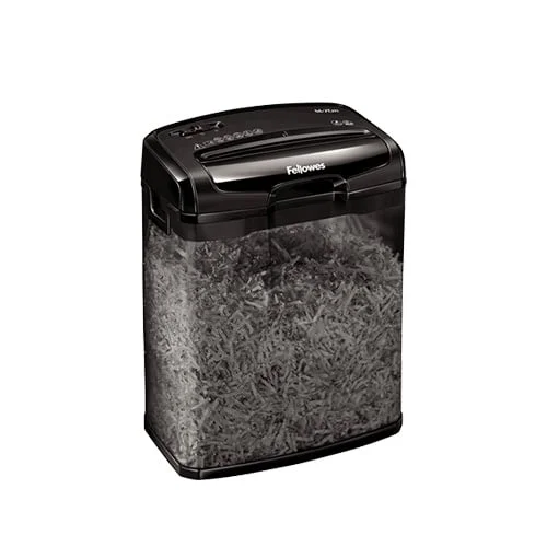 Shredder for destruction of documents M-7CM Fellowes, Cross-Cut, 13 L, P-4, time for work 5 min, time for rest 30 min