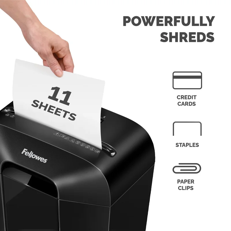 Шредер за унищожаване на документи Fellowes Powershred LX70, Cross-Cut, черен, 11.5 L, P-4