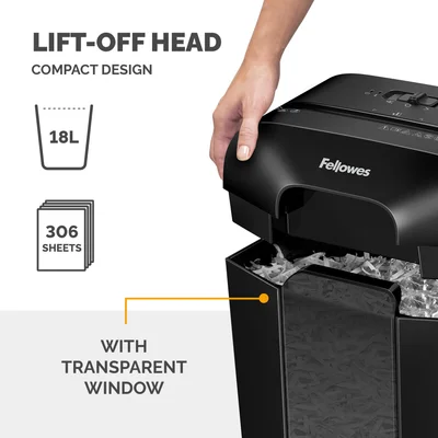 Шредер за унищожаване на документи Fellowes Powershred LX70, Cross-Cut, черен, 11.5 L, P-4