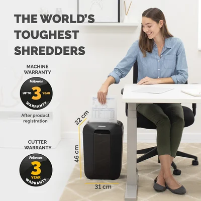 Шредер за унищожаване на документи Fellowes Powershred LX70, Cross-Cut, черен, 11.5 L, P-4