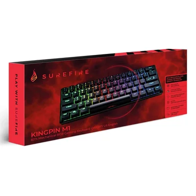 Keyboard SureFire Kingpin M1, with cable 1.8 m, gaming, metal, USB Type-A, 61 buttons