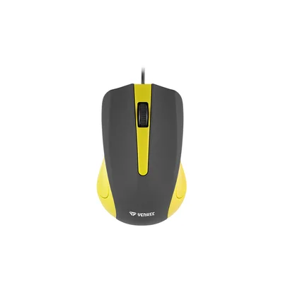 Mouse Yenkee 1015YW, optical, USB, with cable, 3 buttons, yellow
