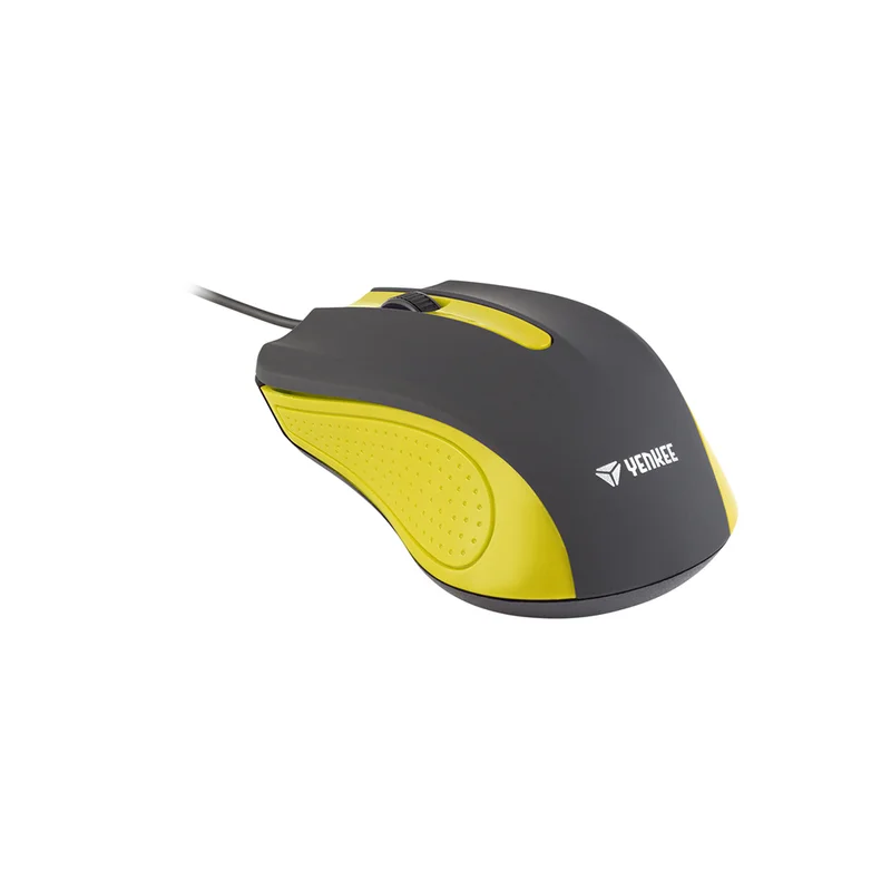 Mouse Yenkee 1015YW, optical, USB, with cable, 3 buttons, yellow