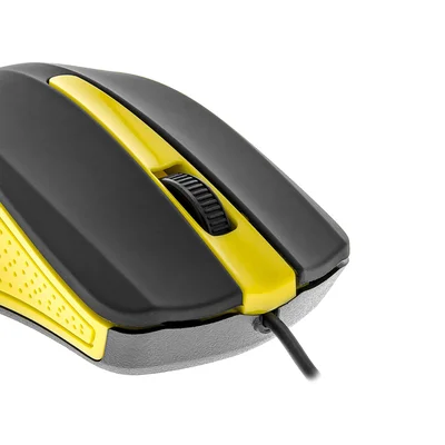 Mouse Yenkee 1015YW, optical, USB, with cable, 3 buttons, yellow