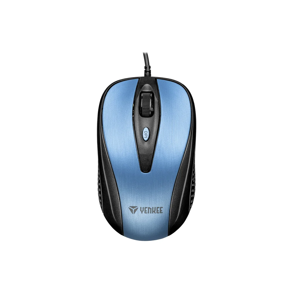 Mouse Yenkee 1025BE, optical, USB, 2400 dpi, with cable, blue