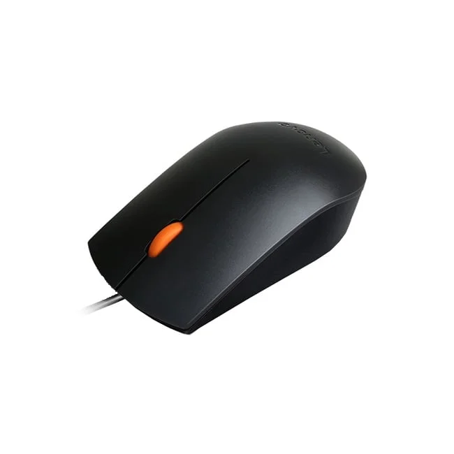 Mouse Lenovo 300, with cable, 1600 dpi, USB, black