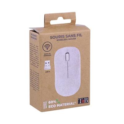 Mouse TNB Bioplastic Eco, wireless, USB Type-A, 3 buttons