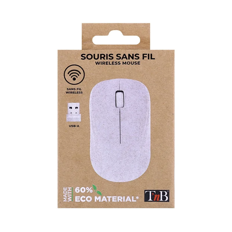 Mouse TNB Bioplastic Eco, wireless, USB Type-A, 3 buttons