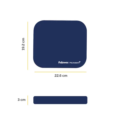 Mouse pad Fellowes Microban, antibacterial, 2mm, blue