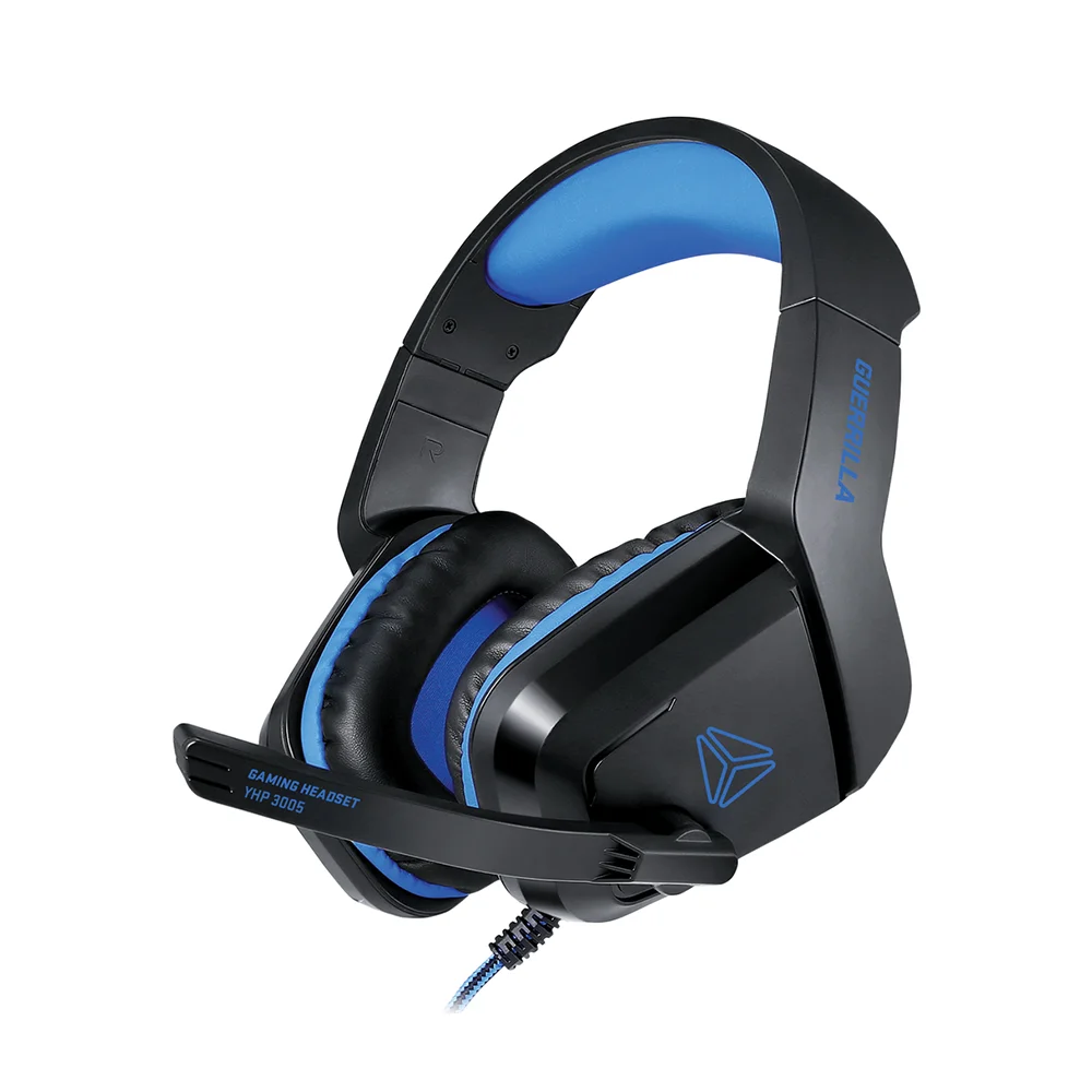 Headphones Yenkee 3005 Guerrilla, gaming, 3.5 mm jack, 108 dB, 2.1 m cable, black-blue