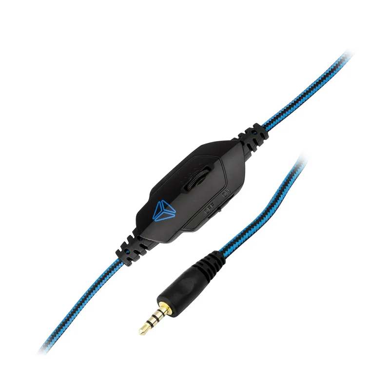 Headphones Yenkee 3005 Guerrilla, gaming, 3.5 mm jack, 108 dB, 2.1 m cable, black-blue