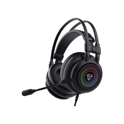 Headphones Yenkee 3035 Shadow, gaming, USB, 112 dB, 2.4 m cable, black