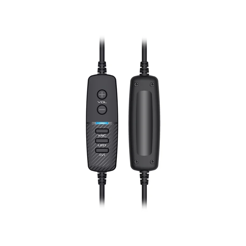 Headphones Yenkee 3035 Shadow, gaming, USB, 112 dB, 2.4 m cable, black