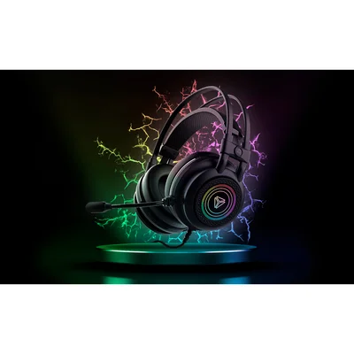 Headphones Yenkee 3035 Shadow, gaming, USB, 112 dB, 2.4 m cable, black