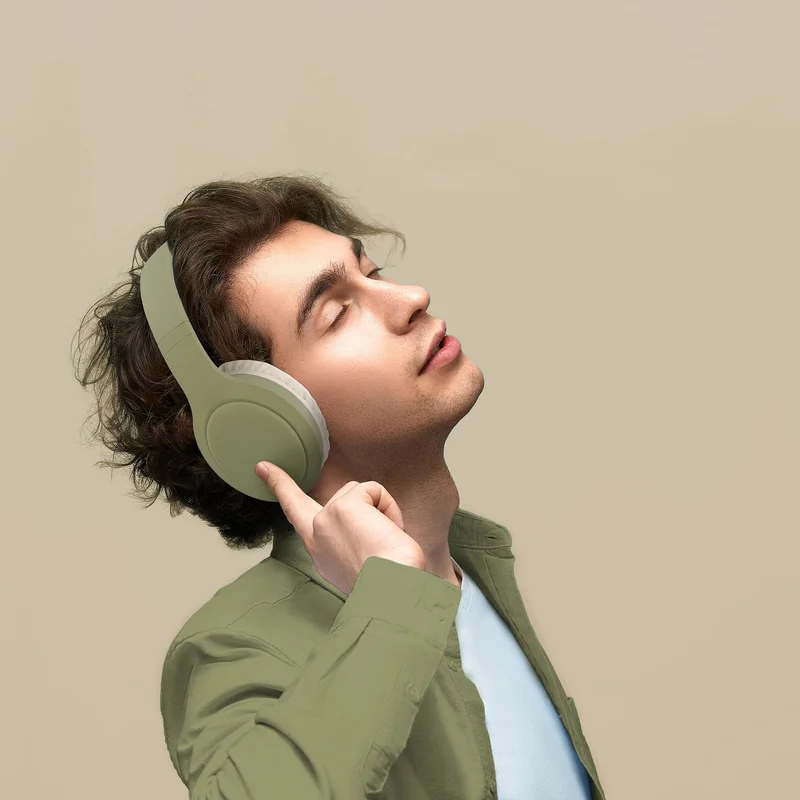 Headphones TNB Tonality, with Bluetooth, USB Type-C, 117 dB, color olive