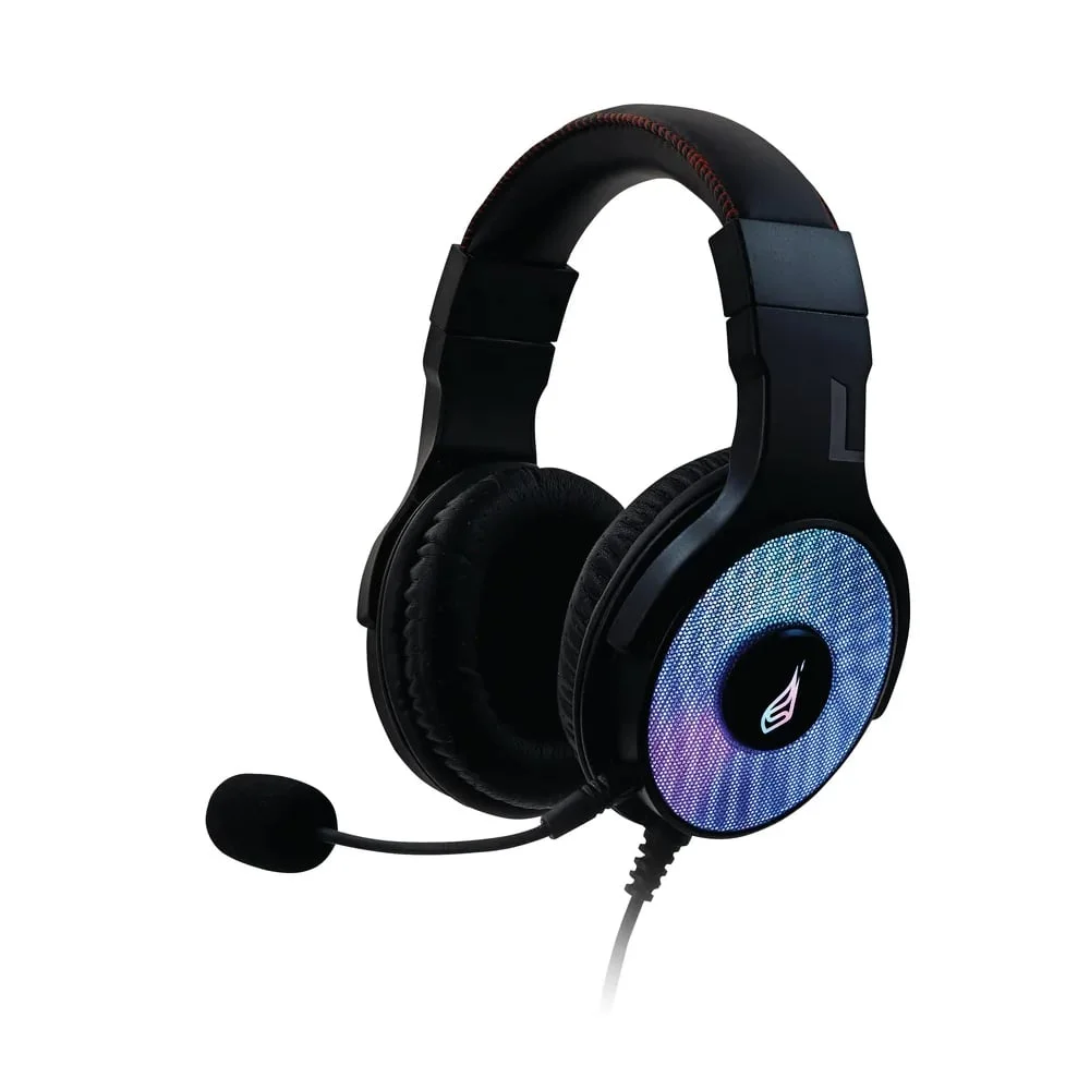 Headphones SureFire Harrier, gaming, wired, USB, black, 102 dB, 2 m cable