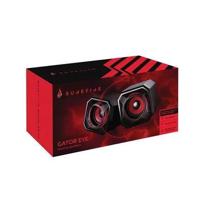 Speakers SureFire Gator Eye, gaming, 70 dB, 80 - 20000 Hz, 5 W, red