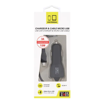 Charger for car TNB, with cable, Micro USB, length 1.1 m