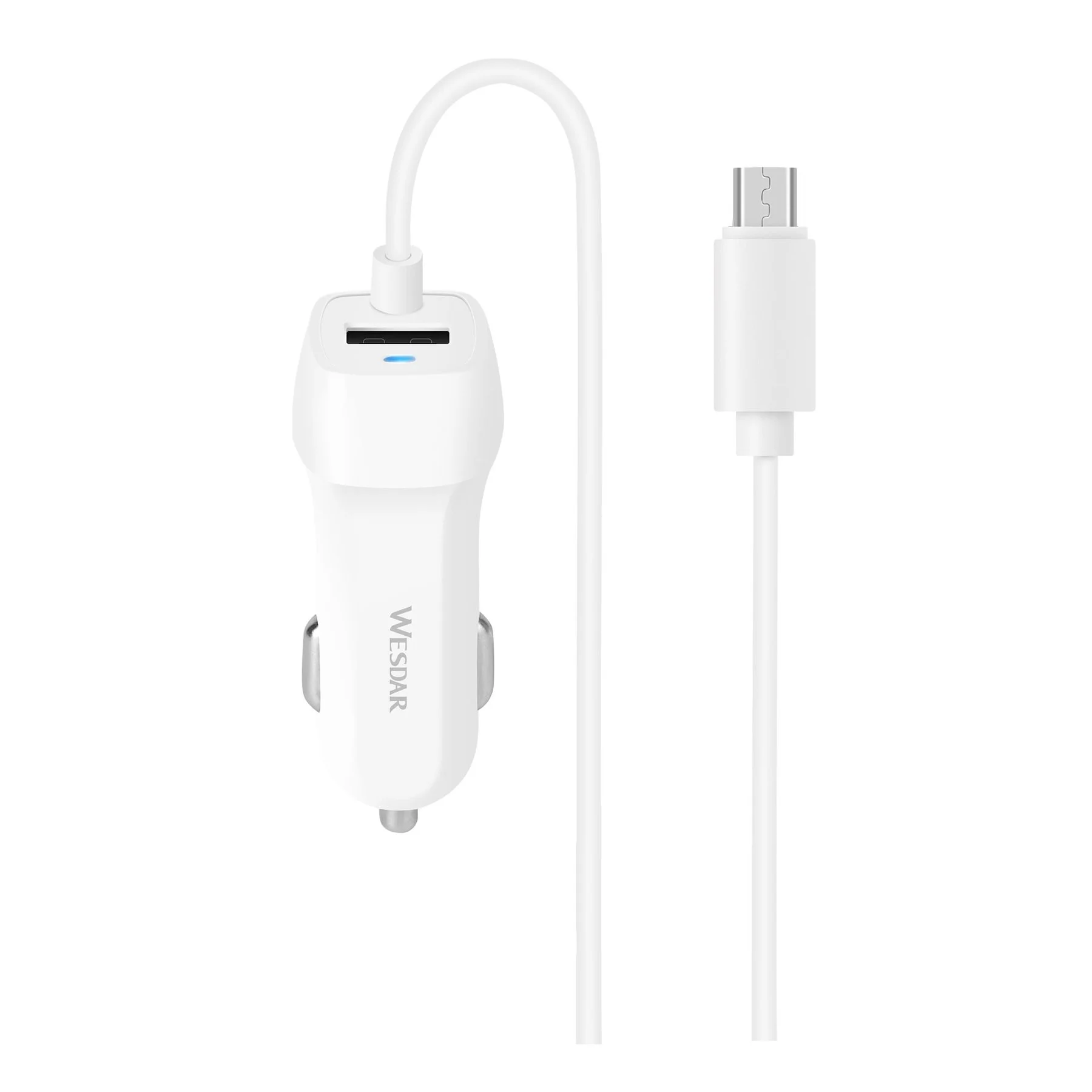 Charger for car Wesdar, with cable, with USB and Micro USB cable