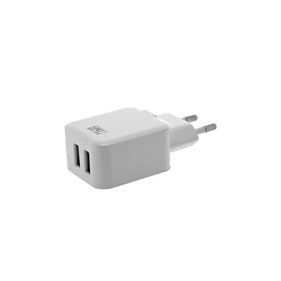Зарядно устройство TNB, 2 USB, 2.4 A, 12 W, бяло