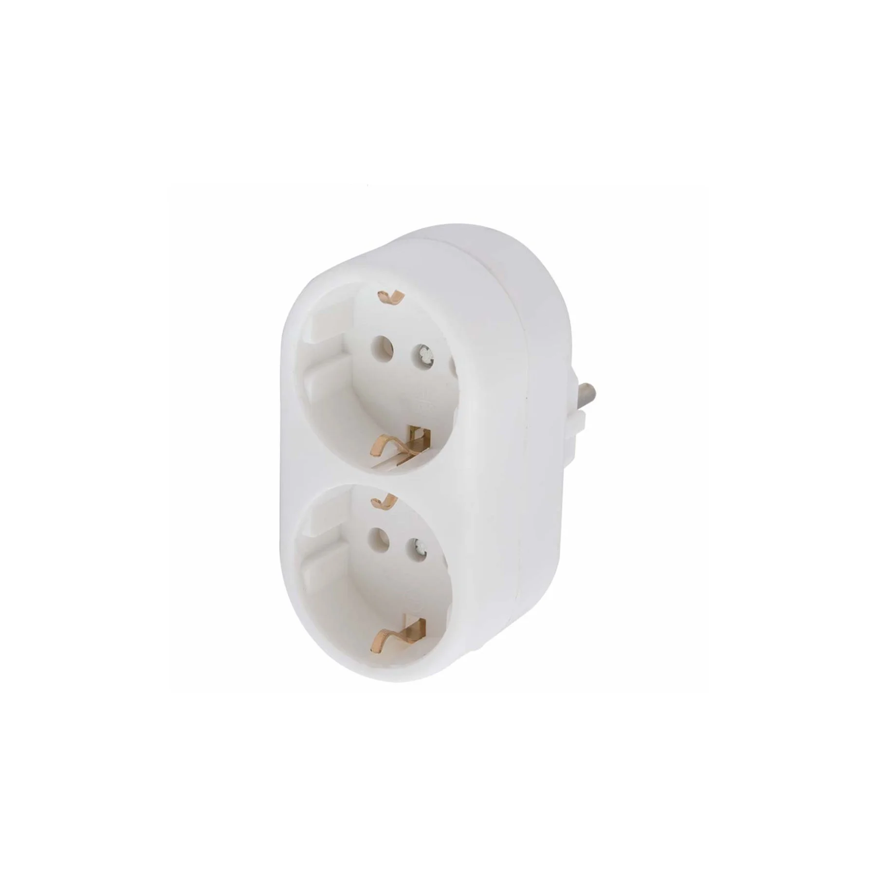 Power strip ZD01/02/2, 2 sockets, 3500 W, 16 A, white