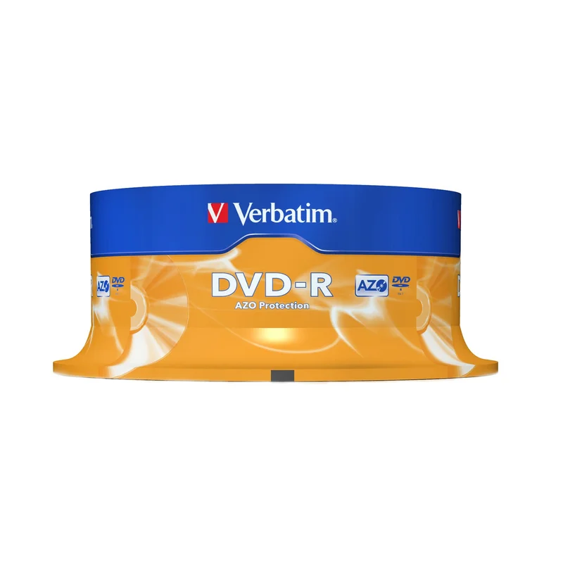 DVD-R Verbatim, 4.7 GB, 16x, AZO coating, 25 count in spindle