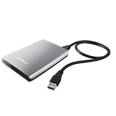 Външен HDD твърд диск Verbatim, 2.5'', USB 3.0, 1 TB, сребрист