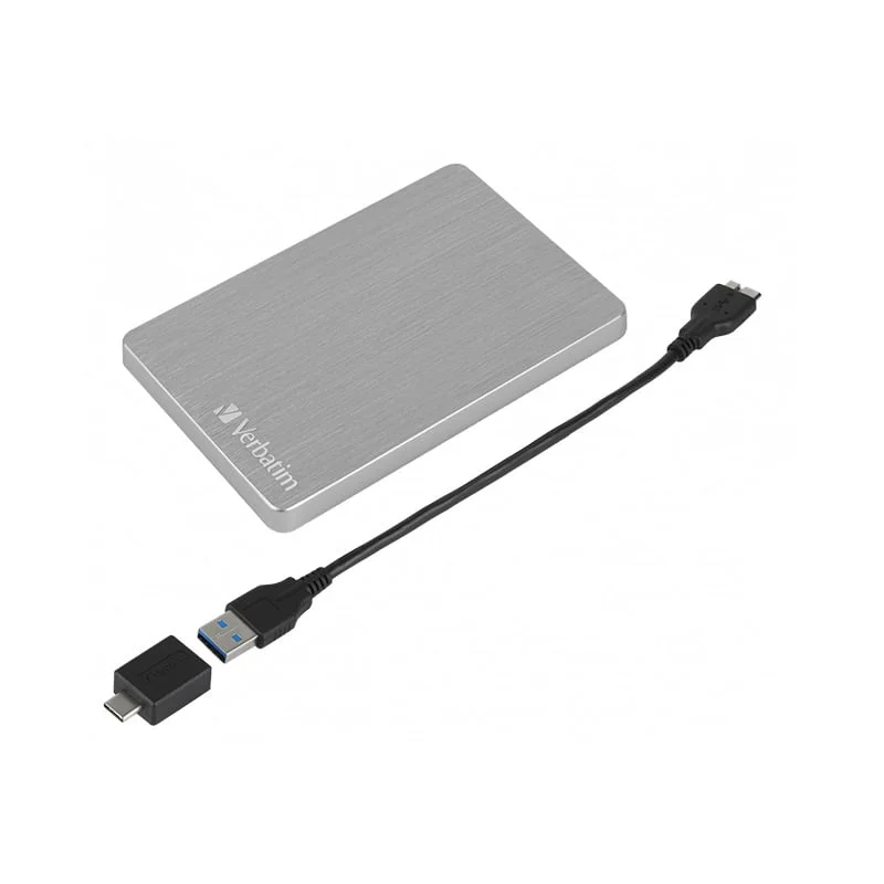 Външен HDD твърд диск Verbatim Store 'n' Go Alu, 1 TB, сребрист