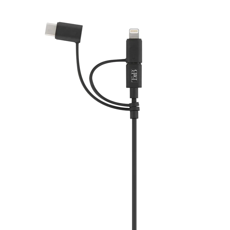 Кабел TNB 3 в 1 Lightning, с micro USB и USB type C, 1.5 m, USB-C