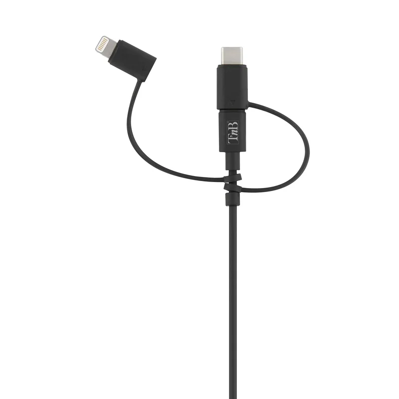 Кабел TNB 3 в 1 Lightning, с micro USB и USB type C, 1.5 m, USB-C