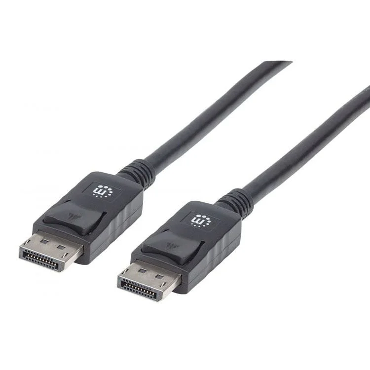 Cable Manhattan DisplayPort Male/DisplayPort Male, 2 m, black