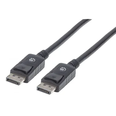 Cable Manhattan DisplayPort Male/DisplayPort Male, 2 m, black