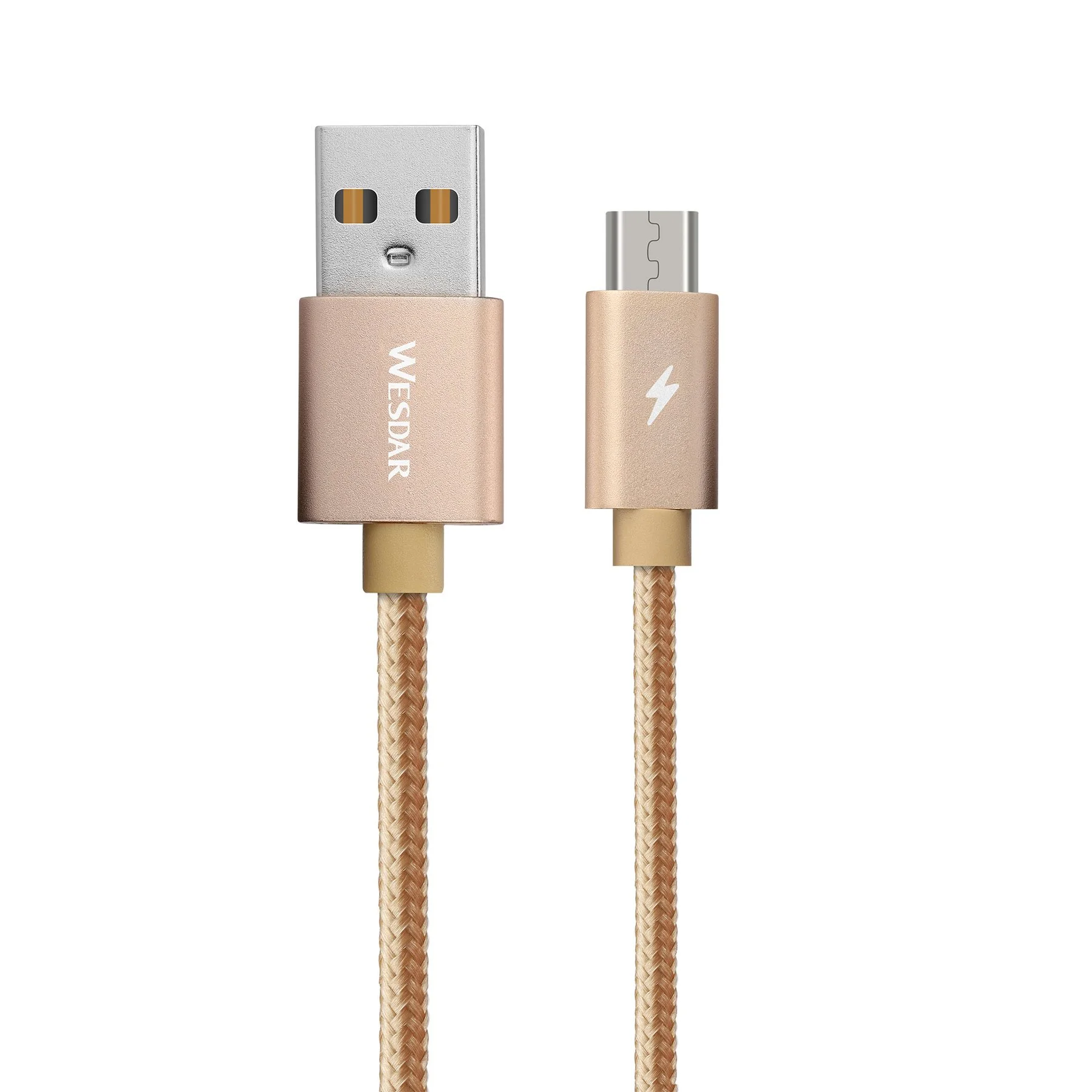 Cable Wesdar, USB to Micro USB, 1.2 m, golden