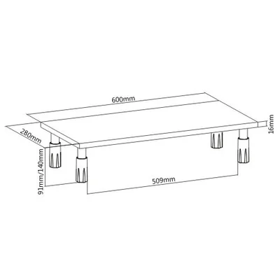 Поставка за монитор Lumi STB-115, 13'' - 32'', максимално тегло 10 kg, черна