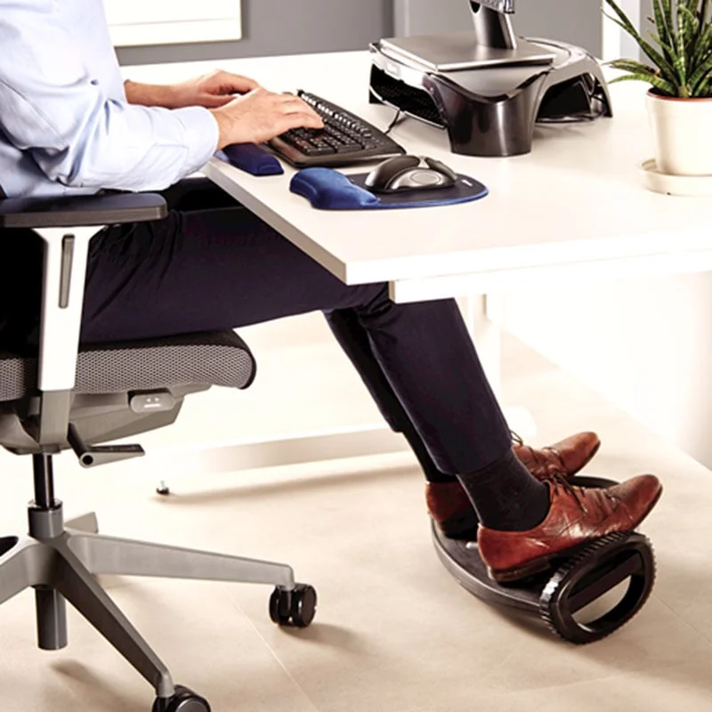 Fellowes Footrest Smart Suites Foot Rocker, black