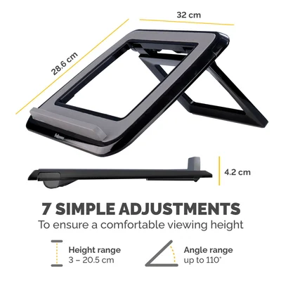 Stand for laptop Fellowes I-Spire, cooling, up to 17'', black