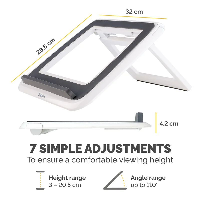 Stand for laptop Fellowes I-Spire, cooling, up to 17'', white