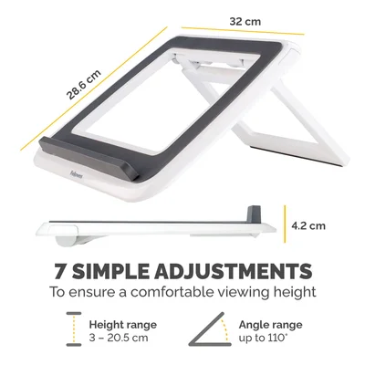Stand for laptop Fellowes I-Spire, cooling, up to 17'', white