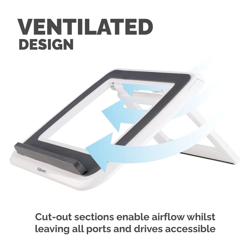 Stand for laptop Fellowes I-Spire, cooling, up to 17'', white