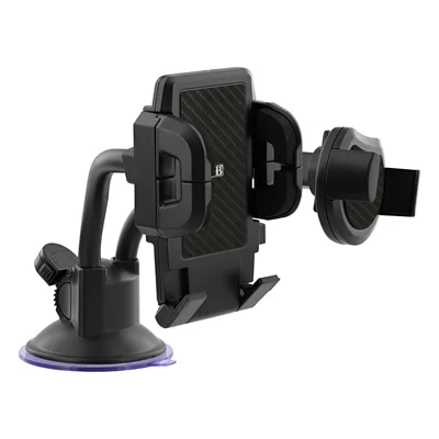 TNB Phone Stand Double Rotating 360 Degrees 7'' Black