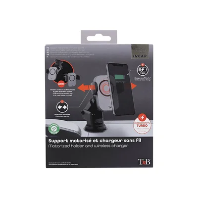 Charging stand TNB Premium, motorized, wireless, 15W, black, 7''