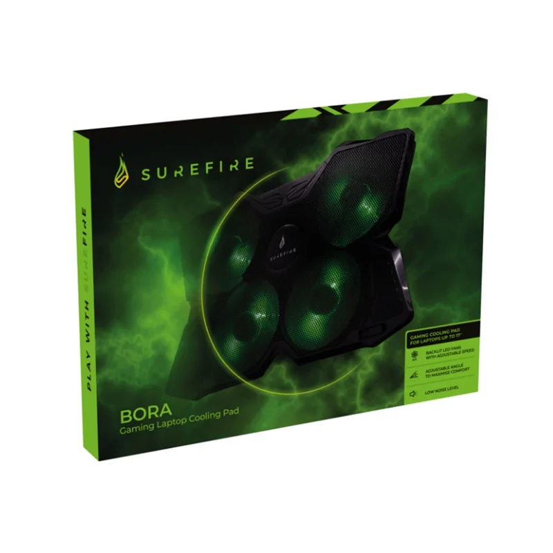 Stand for laptop SureFire Bora, cooling, gaming, green