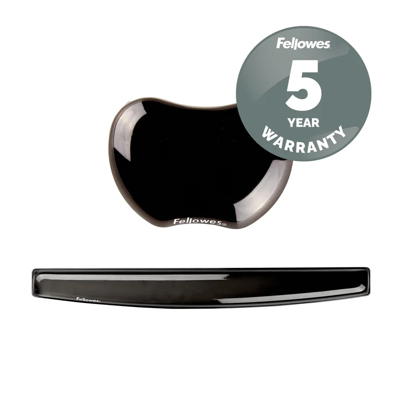 Fellowes Wrist Rest, Silicone, Black