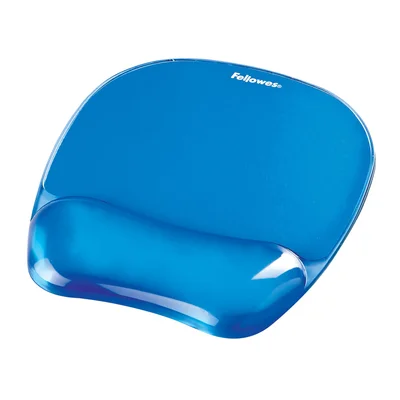 Fellowes Mouse Pad with Silicone Wrist Rest, Blue