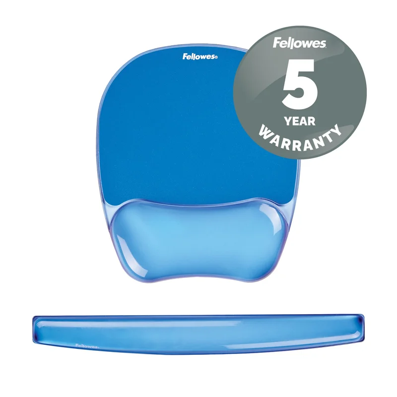 Fellowes Mouse Pad with Silicone Wrist Rest, Blue