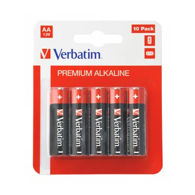 Alkaline battery Verbatim, AA, LR6, 10 count, 1.5 V