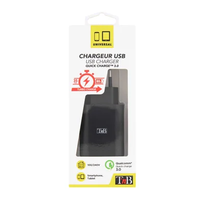 Зарядно TNB, USB 3.0, черно, USB Type-A