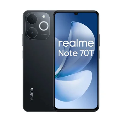 Smartphone Realme Note 70T, Dual SIM, 128 GB, 4 GB RAM, 13 MP camera, 6000 mAh, 6.74", black