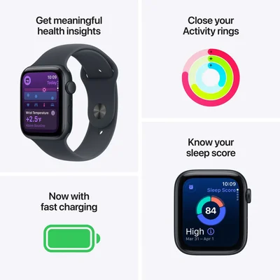 Apple Watch SE smartwatch, 1.78'', 44 mm, S/M, dark grey